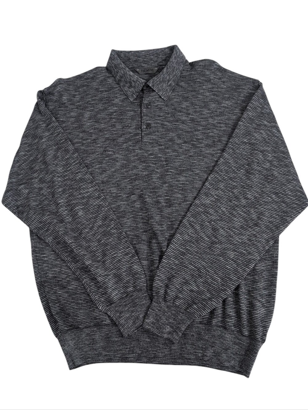 Dalmine Lana Wool Polo Sweater Pullover Shirt, Made In Italy, Men's XL